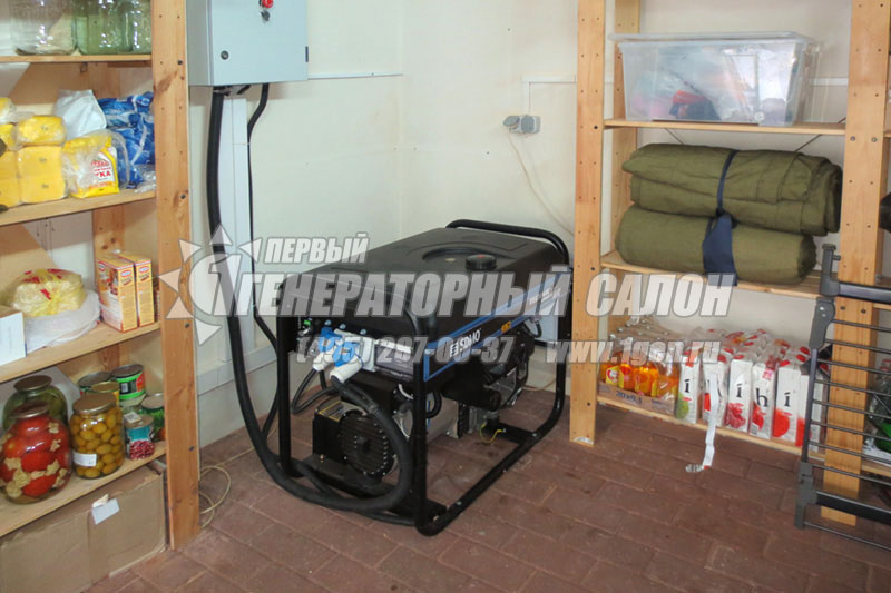 Монтаж бензиновой электростанции SDMO Technic 10000 A  для частного дома