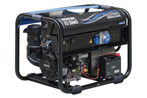 Бензогенератор KOHLER-SDMO Technic 6500 E AVR C5 - 6.3 кВт / однофазный (220 В) фото № 1